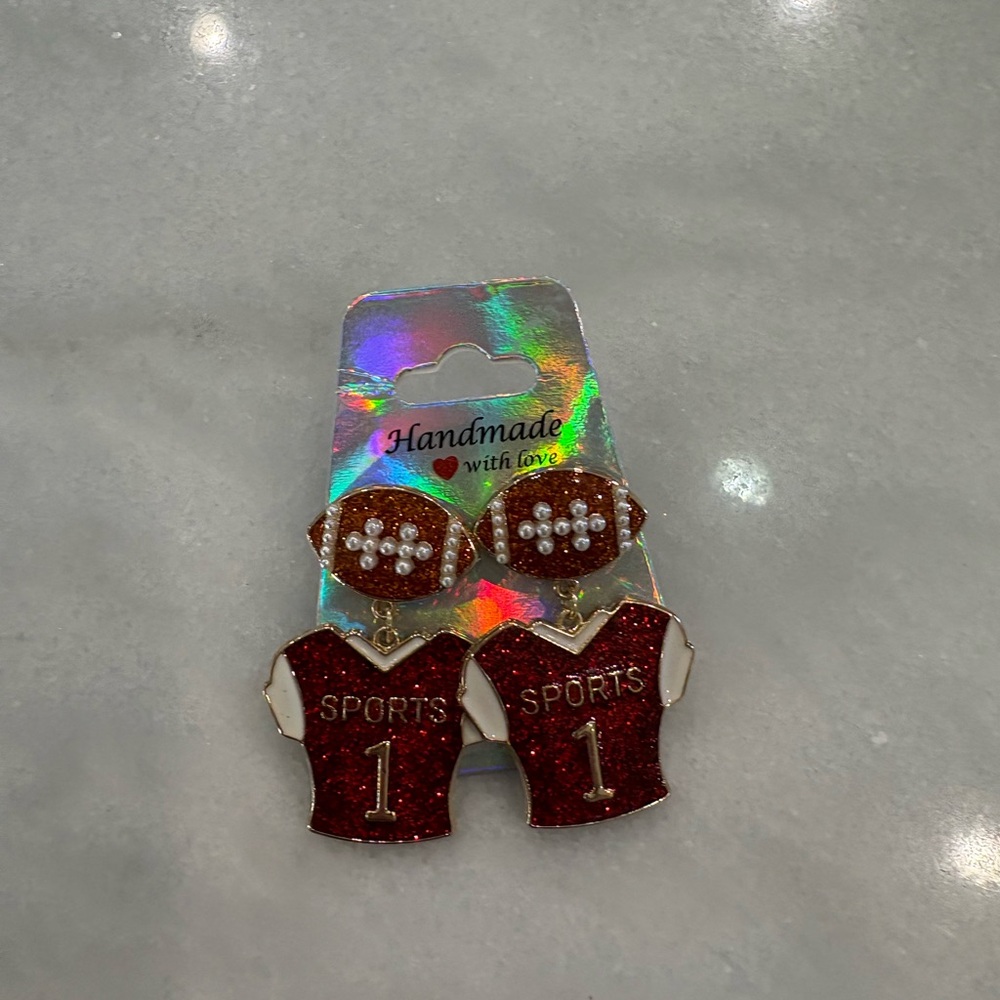 Red Sports Earrings